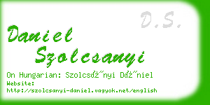 daniel szolcsanyi business card